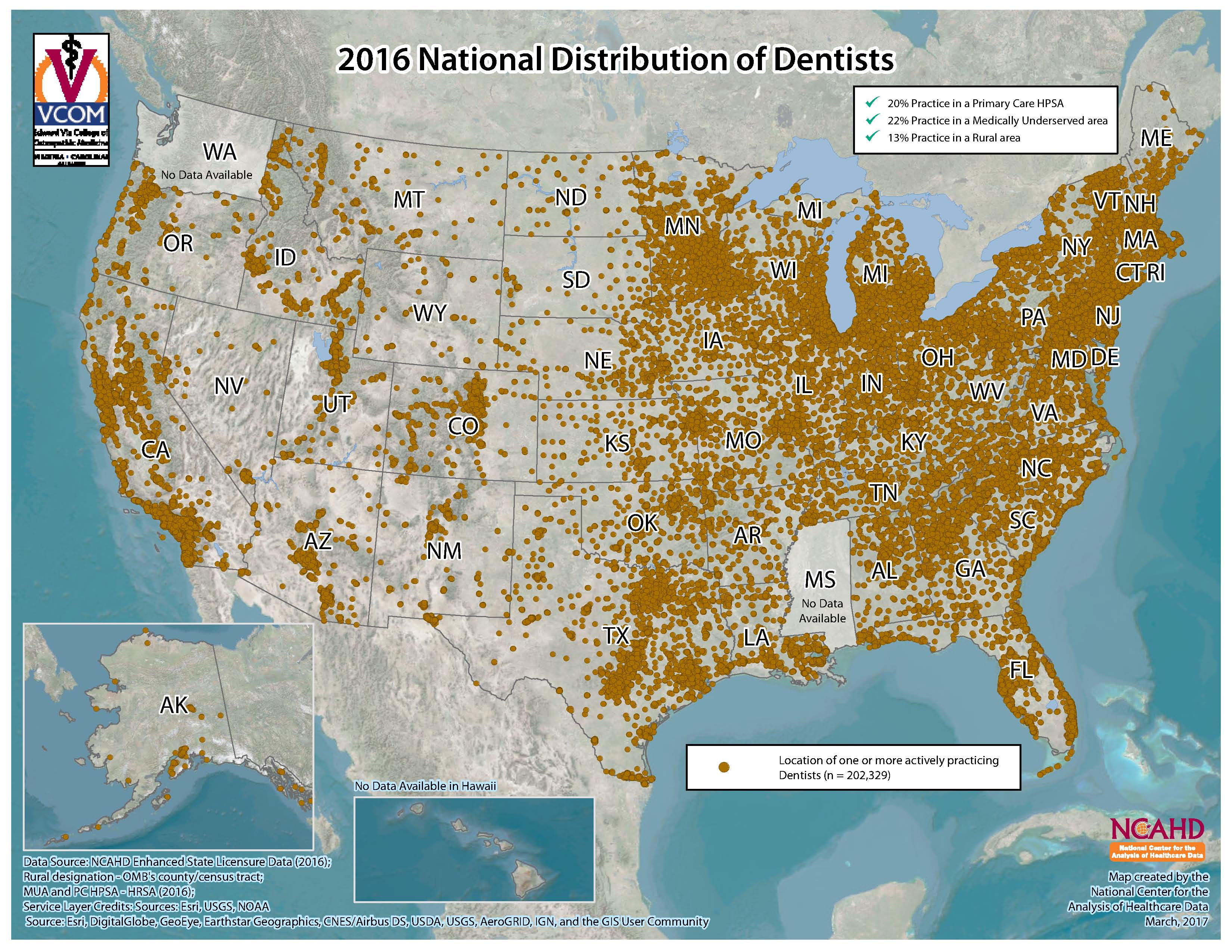 Dentist Distribution (2016)
